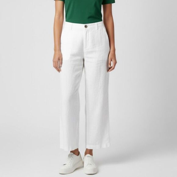 Johnny Was White Linen Pants Size Small NWOT - Picture 1 of 9